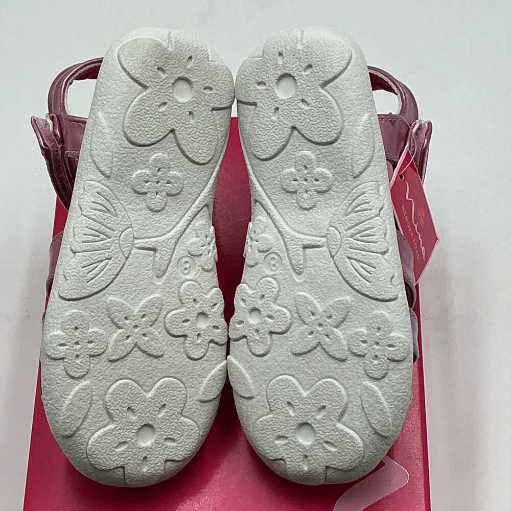Nina Dallina-T Sandals Girls US 8 M Pink Metallic Toe Caged Ankle Strap Ebay1325
